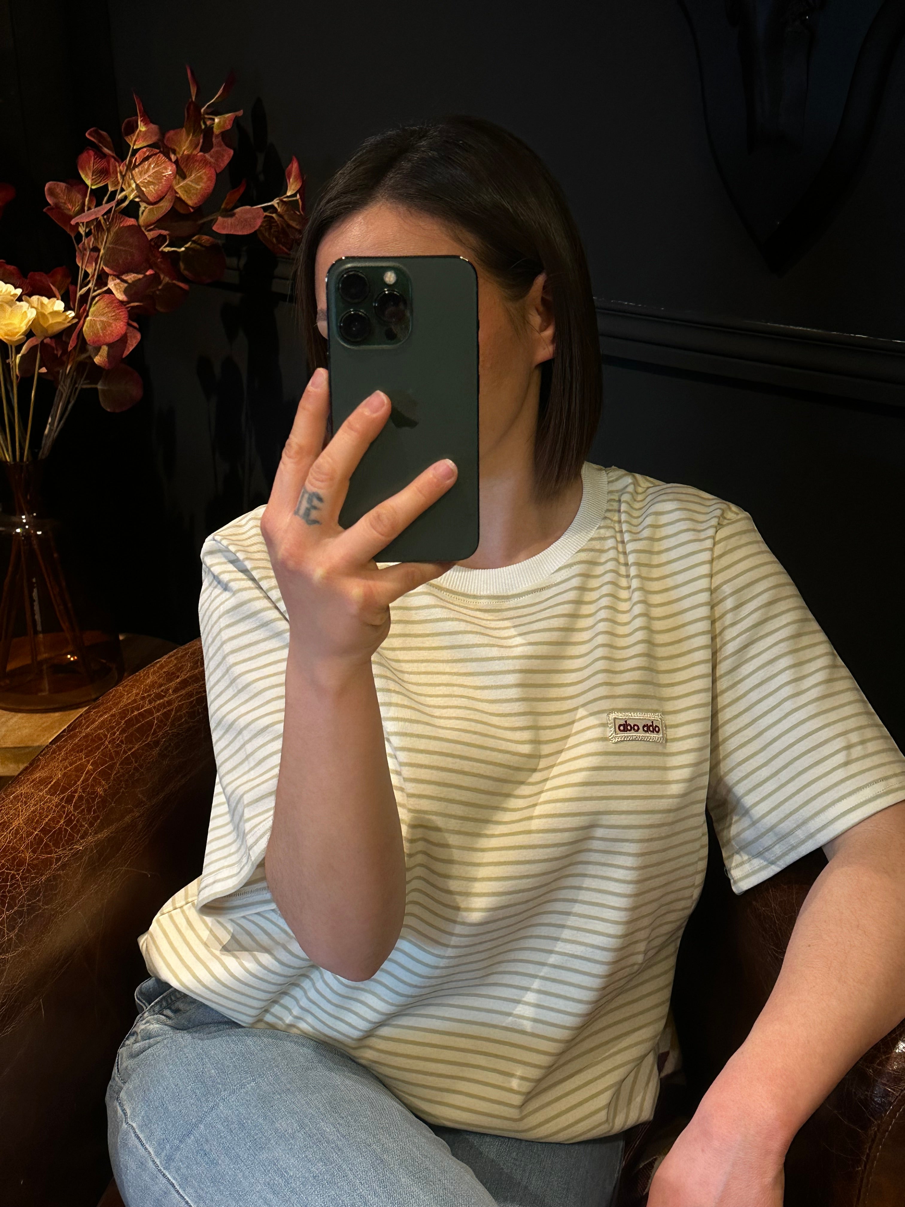 T-Shirt Marinière Crème & Caramel