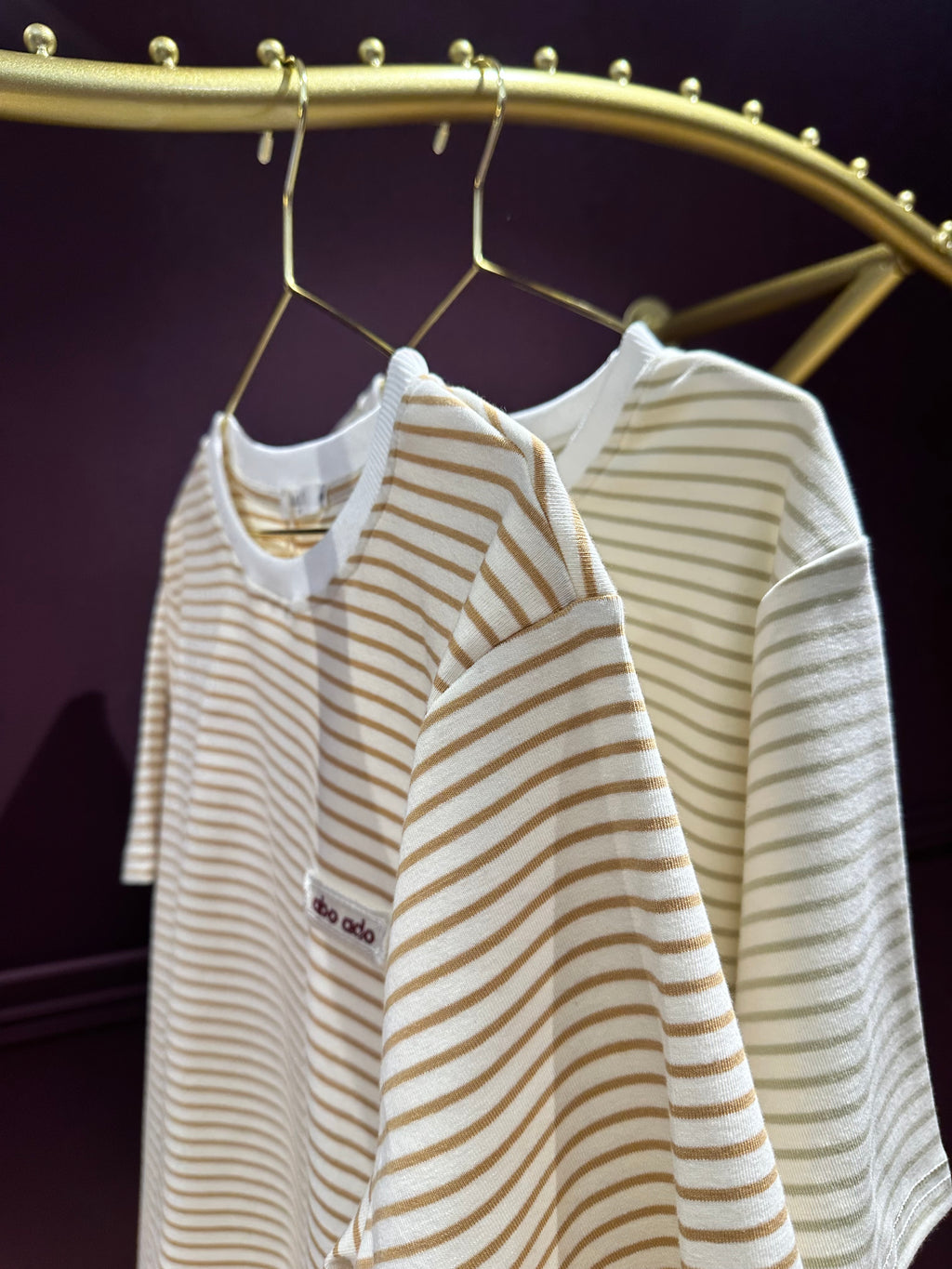 T-Shirt Marinière Crème & Caramel